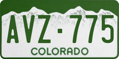 CO license plate AVZ775