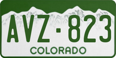 CO license plate AVZ823