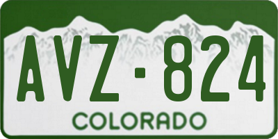 CO license plate AVZ824