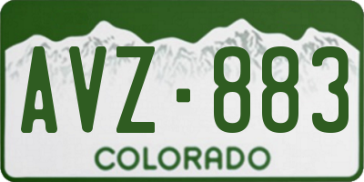 CO license plate AVZ883