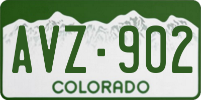 CO license plate AVZ902