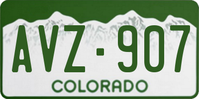 CO license plate AVZ907