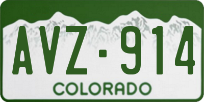 CO license plate AVZ914
