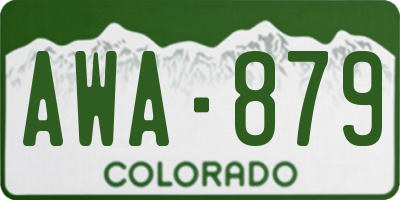CO license plate AWA879