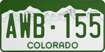 CO license plate AWB155