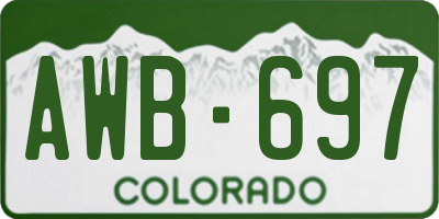 CO license plate AWB697