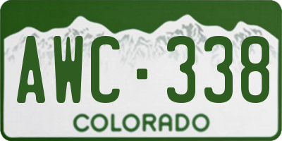 CO license plate AWC338