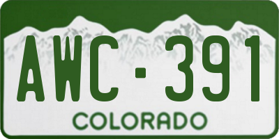 CO license plate AWC391