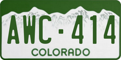 CO license plate AWC414
