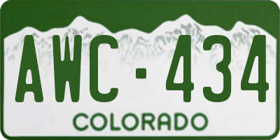CO license plate AWC434