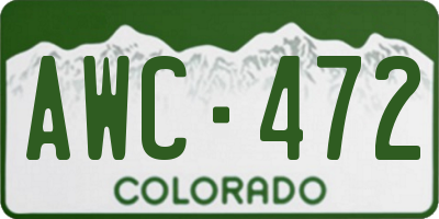 CO license plate AWC472