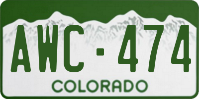 CO license plate AWC474
