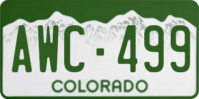 CO license plate AWC499