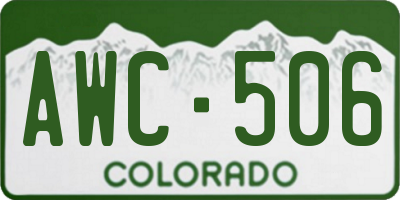 CO license plate AWC506
