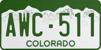 CO license plate AWC511