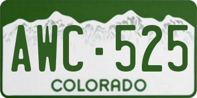 CO license plate AWC525