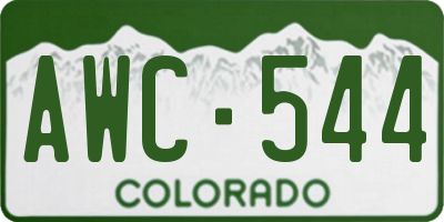 CO license plate AWC544