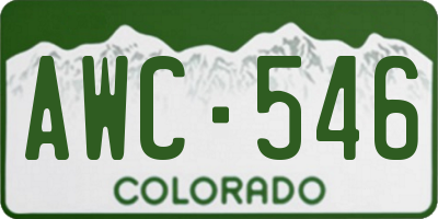 CO license plate AWC546