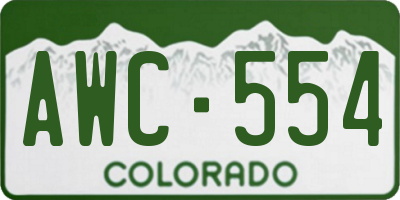CO license plate AWC554