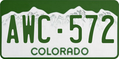 CO license plate AWC572
