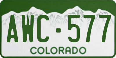 CO license plate AWC577