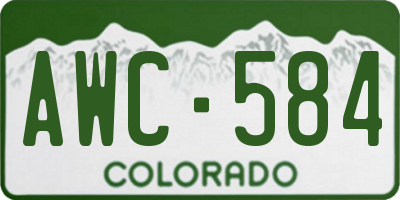 CO license plate AWC584