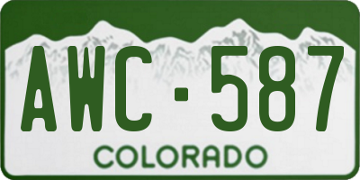 CO license plate AWC587
