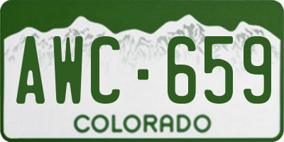 CO license plate AWC659