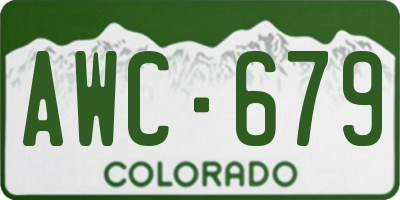 CO license plate AWC679