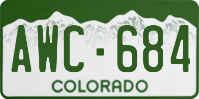 CO license plate AWC684