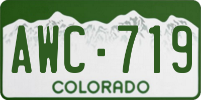 CO license plate AWC719