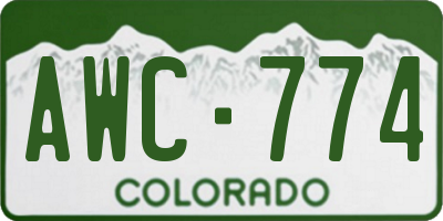 CO license plate AWC774