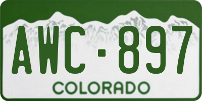 CO license plate AWC897