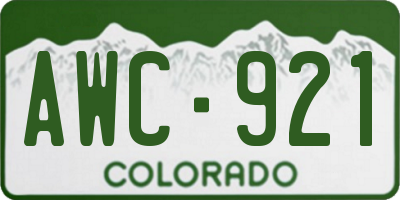 CO license plate AWC921