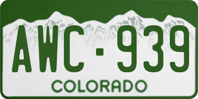 CO license plate AWC939