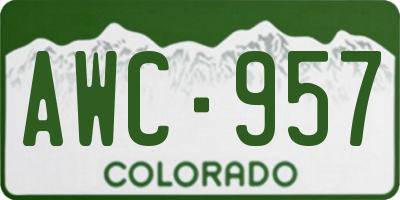 CO license plate AWC957