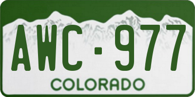 CO license plate AWC977