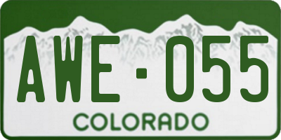 CO license plate AWE055
