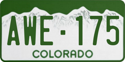 CO license plate AWE175