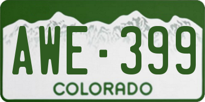 CO license plate AWE399