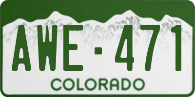 CO license plate AWE471