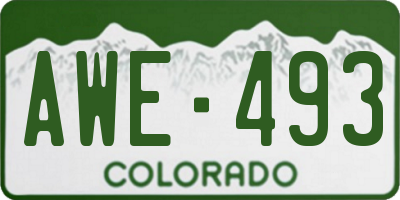 CO license plate AWE493