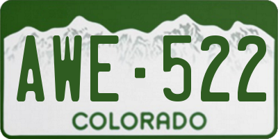 CO license plate AWE522
