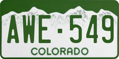 CO license plate AWE549