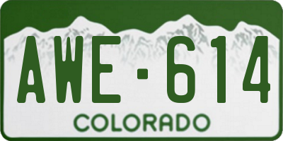 CO license plate AWE614