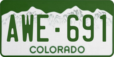 CO license plate AWE691