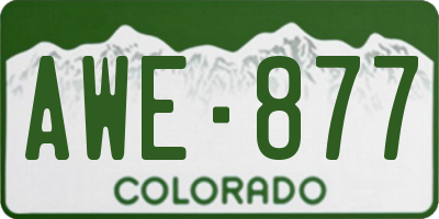CO license plate AWE877