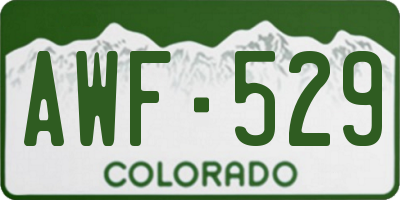 CO license plate AWF529