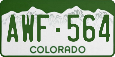 CO license plate AWF564