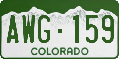 CO license plate AWG159